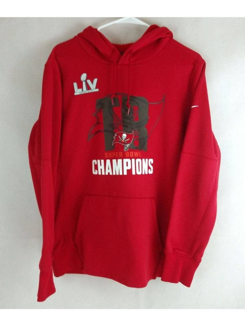 NFL Tampa Bay Buccaneers Super Bowl LIV Champions Red Unisex Hoodie Size Small